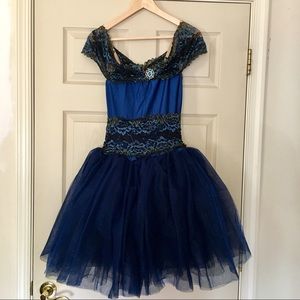 Midnight blue dance costume